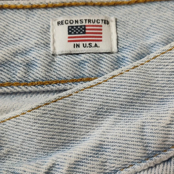 Re/Done Levis The Short Light Wash Denim Size 24 - Picture 6 of 9